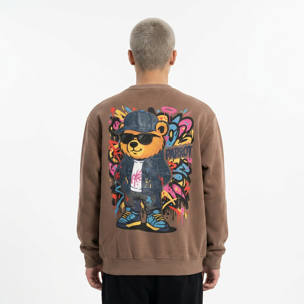 Polerón cuello polo redondo