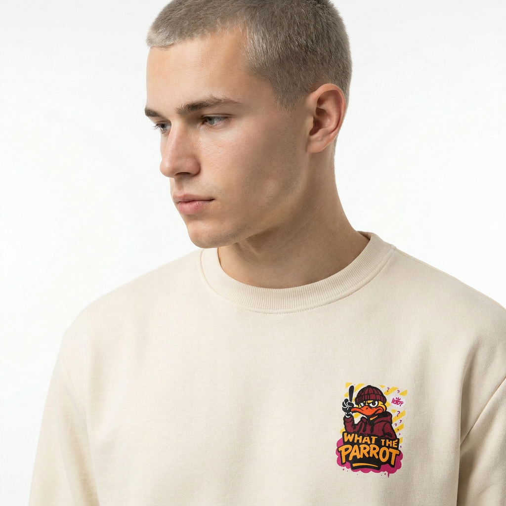 Polerón cuello polo redondo