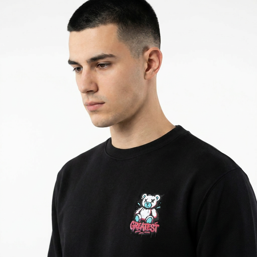 Polerón cuello polo redondo