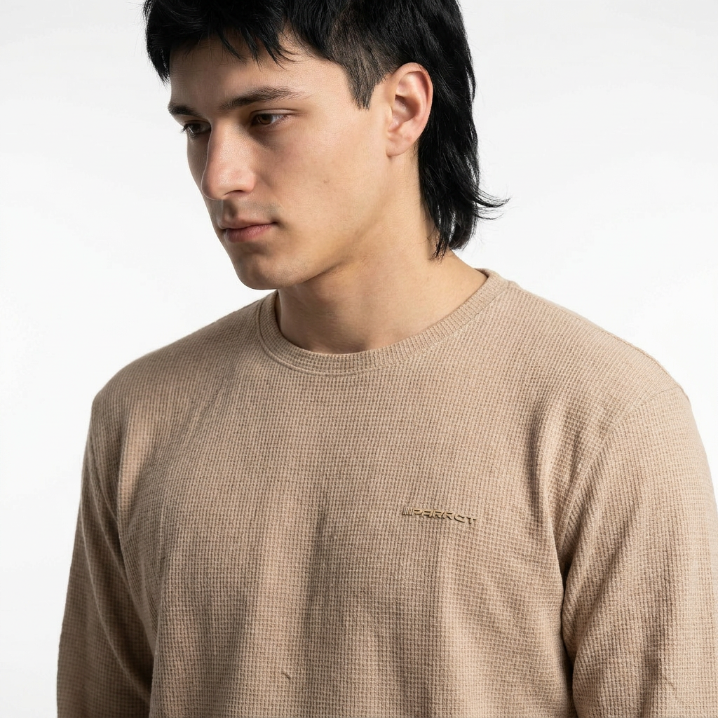 Polera manga larga texturizada