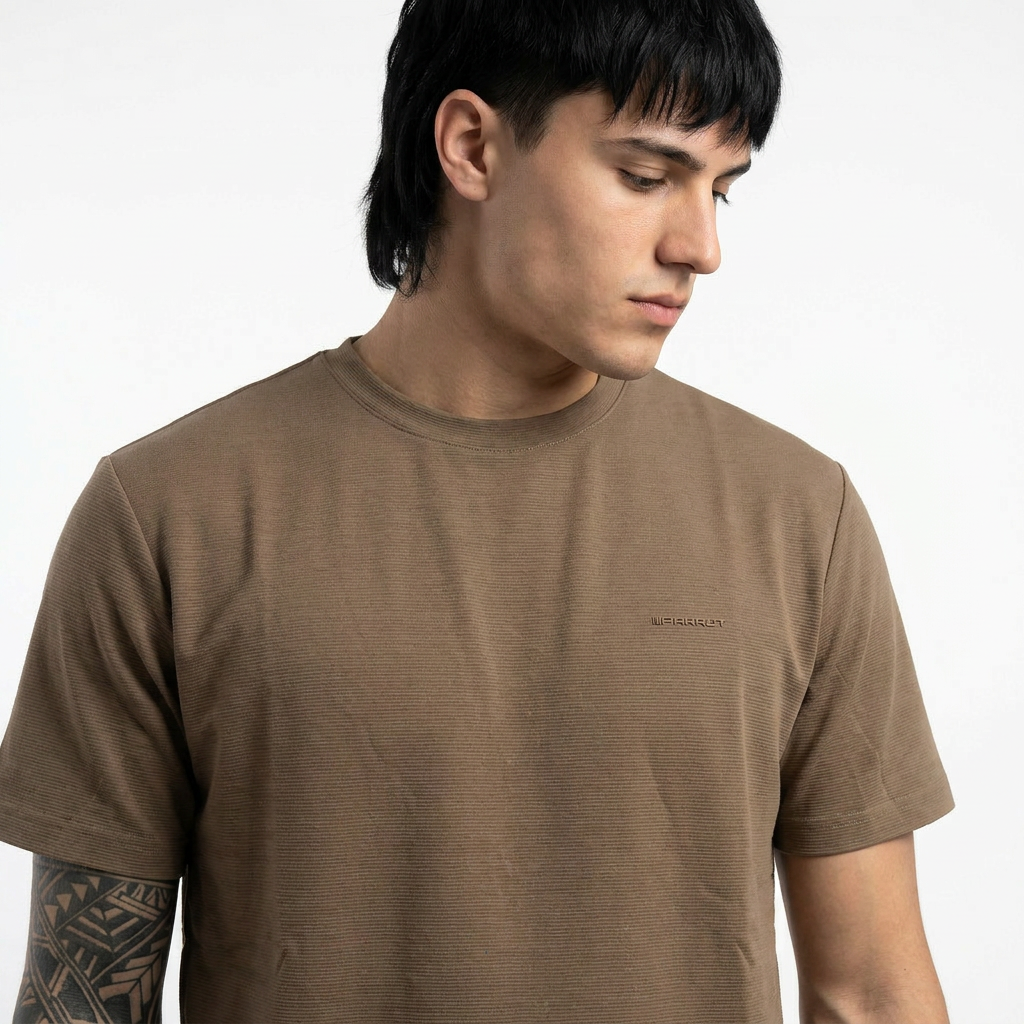 Polera básica texturizada