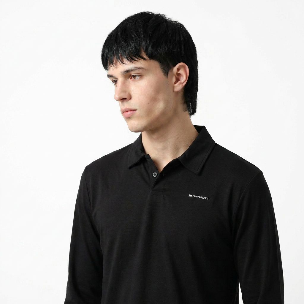 Polera polo manga larga