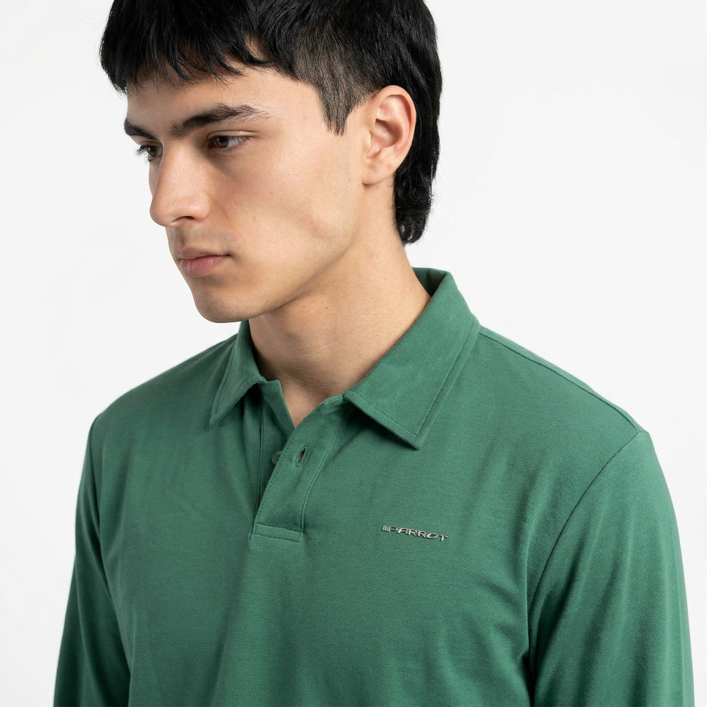 Polera polo manga larga