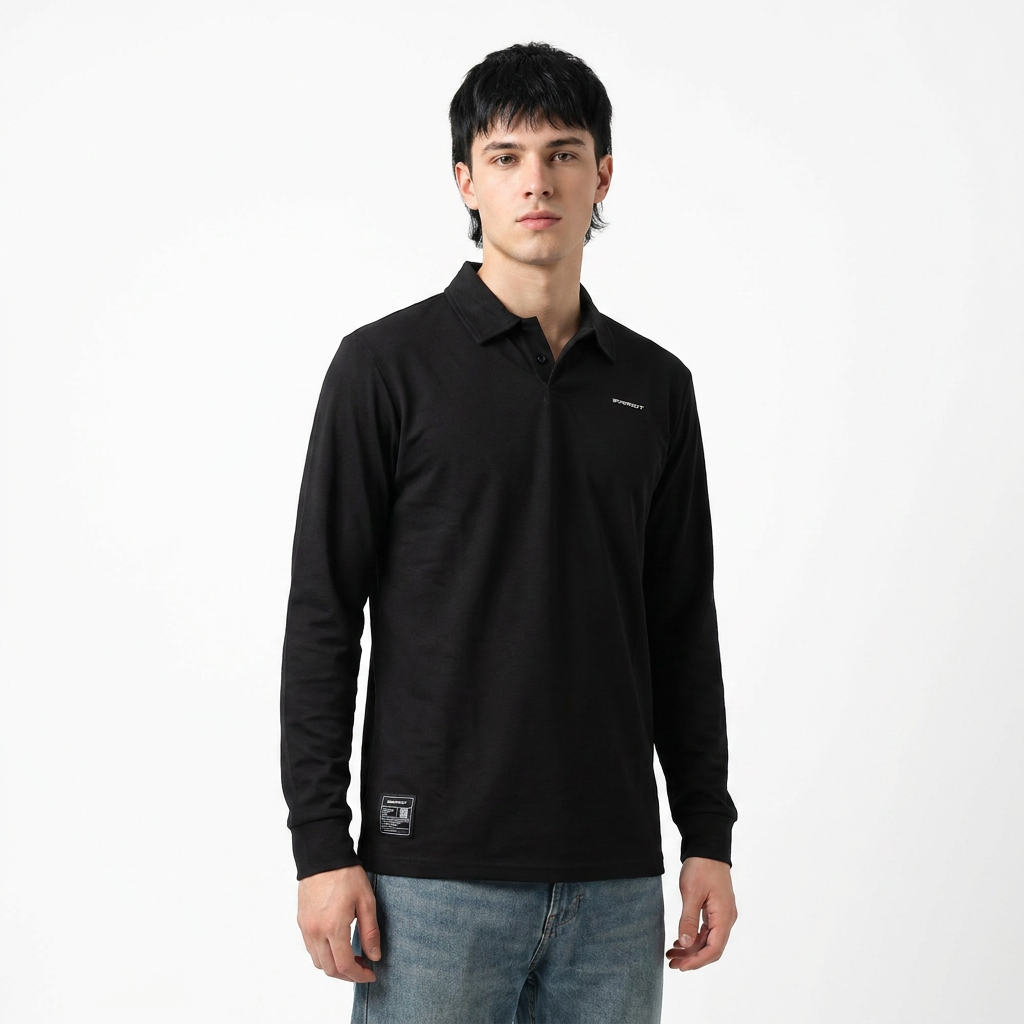 Polera polo manga larga