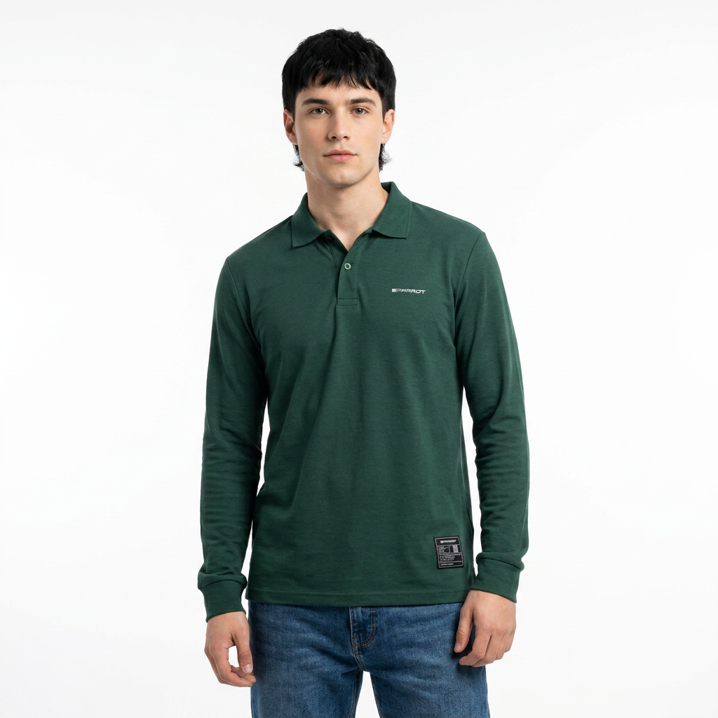 Polera polo manga larga