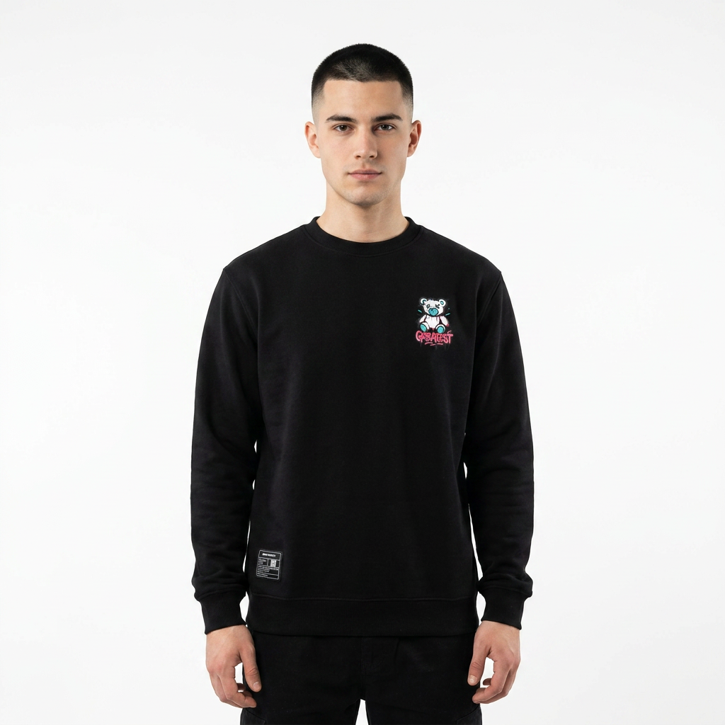 Polerón cuello polo redondo