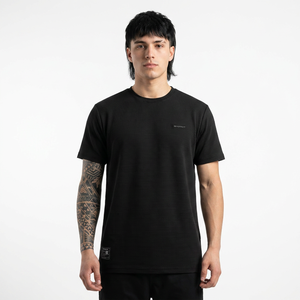 Polera básica texturizada