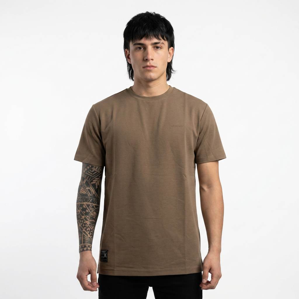 Polera básica texturizada