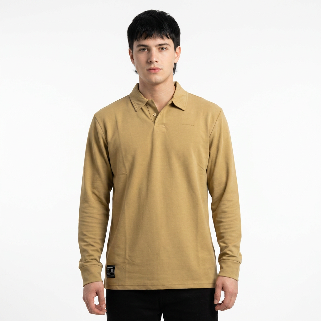 Polera polo manga larga