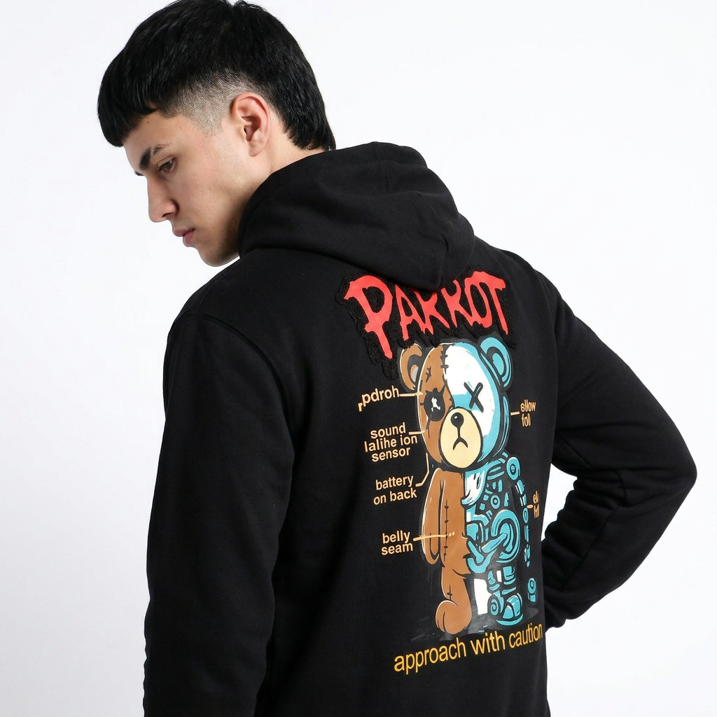 Conjunto buzo y polerón oso robot Parrot